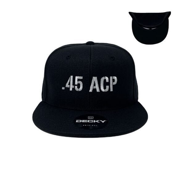 45 ACP Snapback Hat All Black - Picture 1 of 7